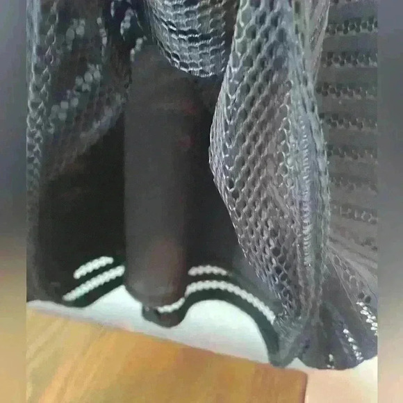 Everly Black Dress with Lace Pattern and Gold Zipper in Back Lined Size Small - Picture 10 of 16